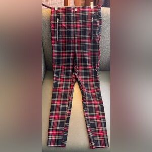 Zara Kids Plaid Pants - Red and Black